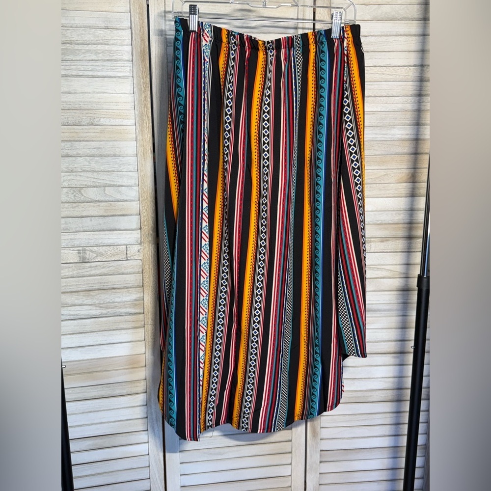 Colorful Striped Maxi Skirt - Picture 2 of 3